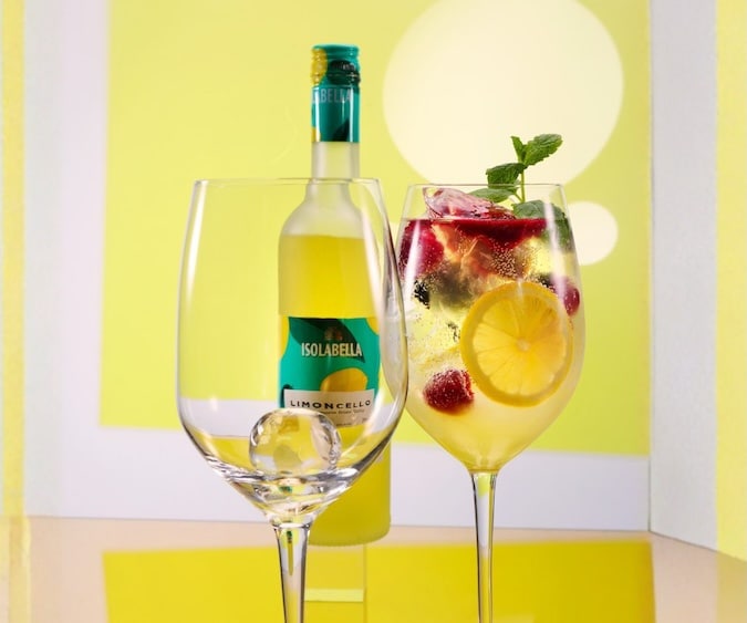 Fruity Isolabella limoncello spritz cocktail